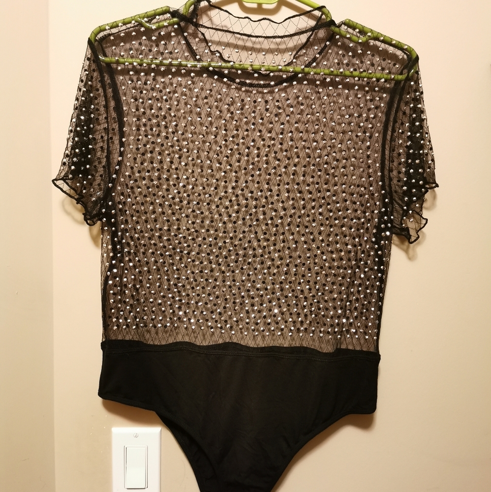 SHEIN Rhinestone Bodysuit